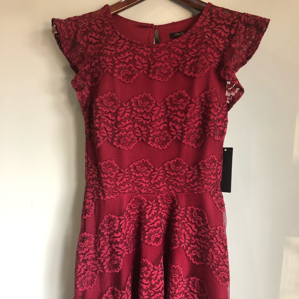 NWT City Studio classic dress red size XS